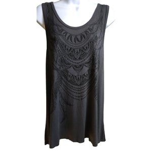 Women's Vocal USA dreamcatcher front beaded design sleeveless tank top L